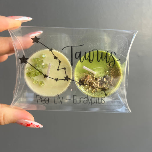 Taurus Zodiac Tea Light Candle Set