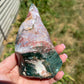 Colorful Ocean Jasper Flame with Natural Raw Patches Very Unique