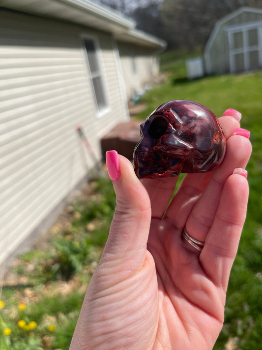 Mookaite Jasper Mini Skull