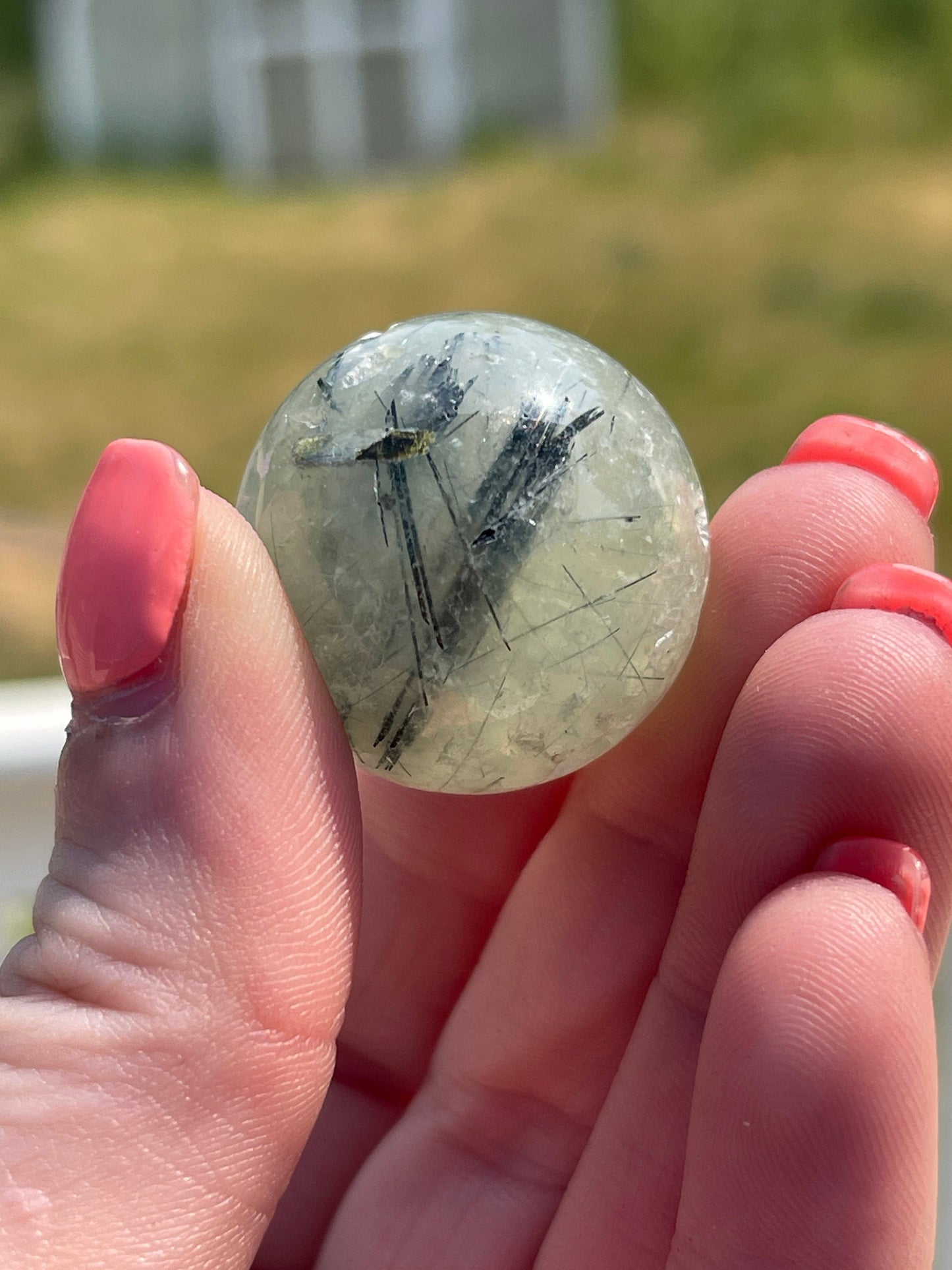 Mini Prehnite Sphere