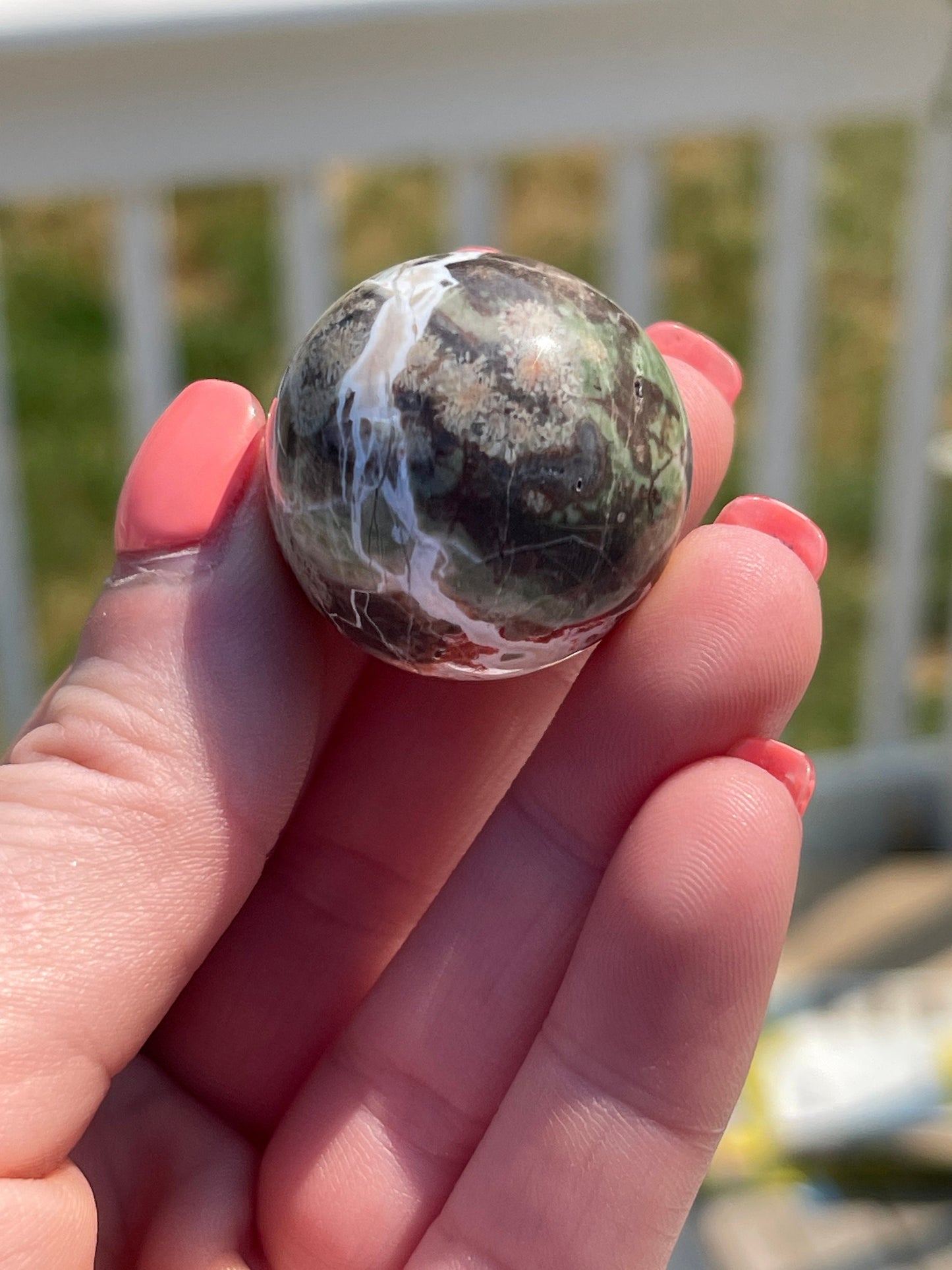 Mini Money Agate Sphere