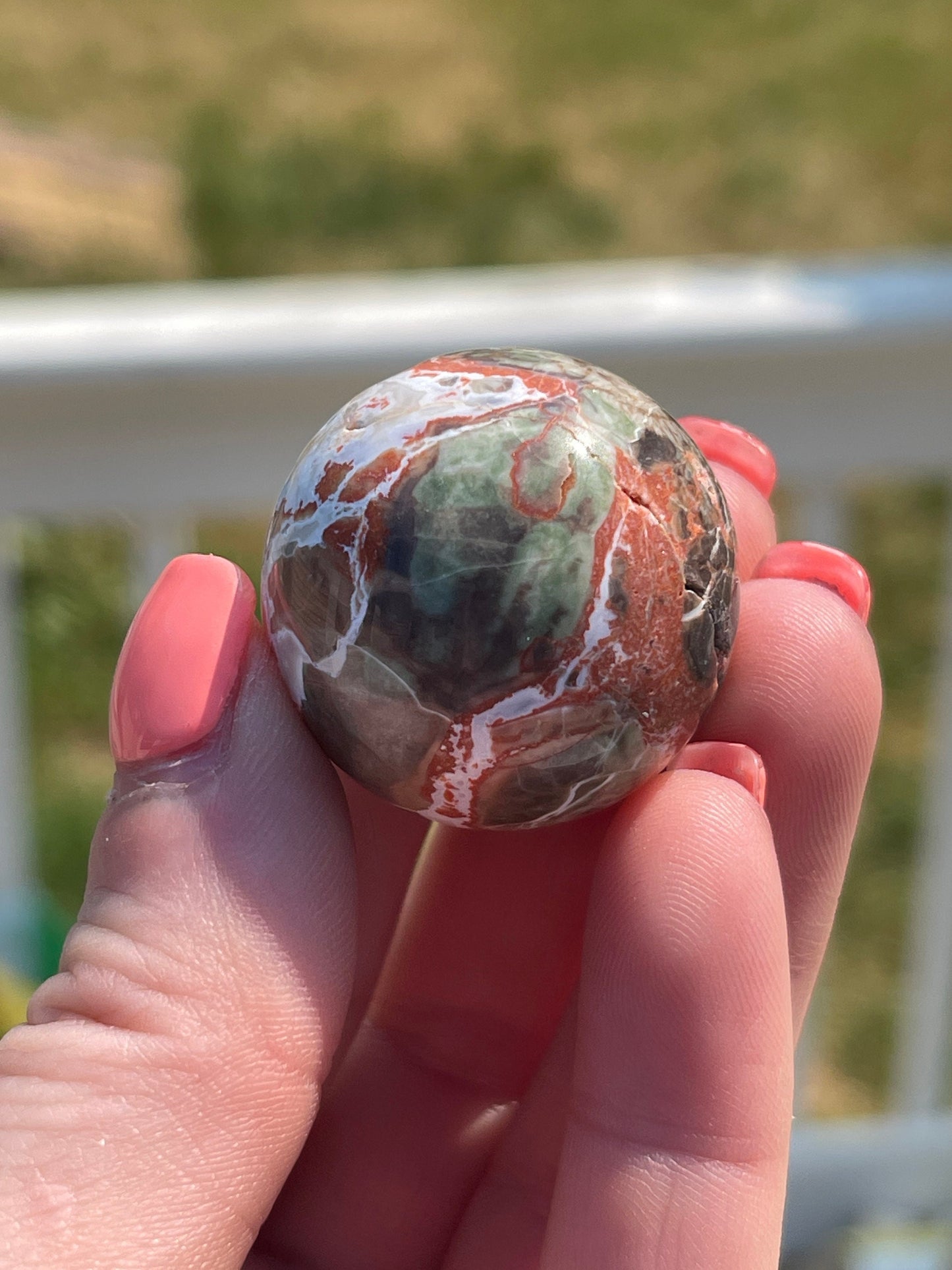 Mini Money Agate Sphere