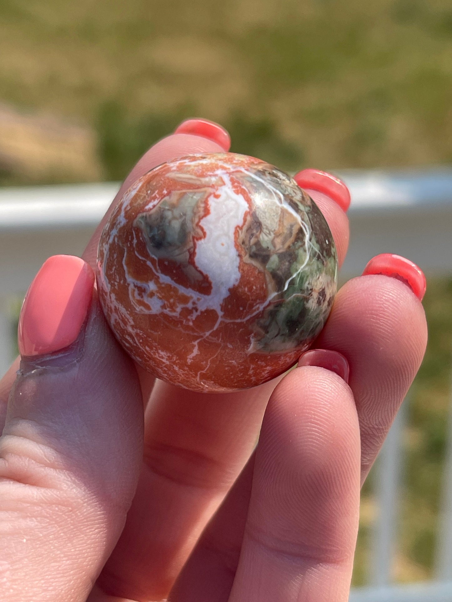 Mini Money Agate Sphere