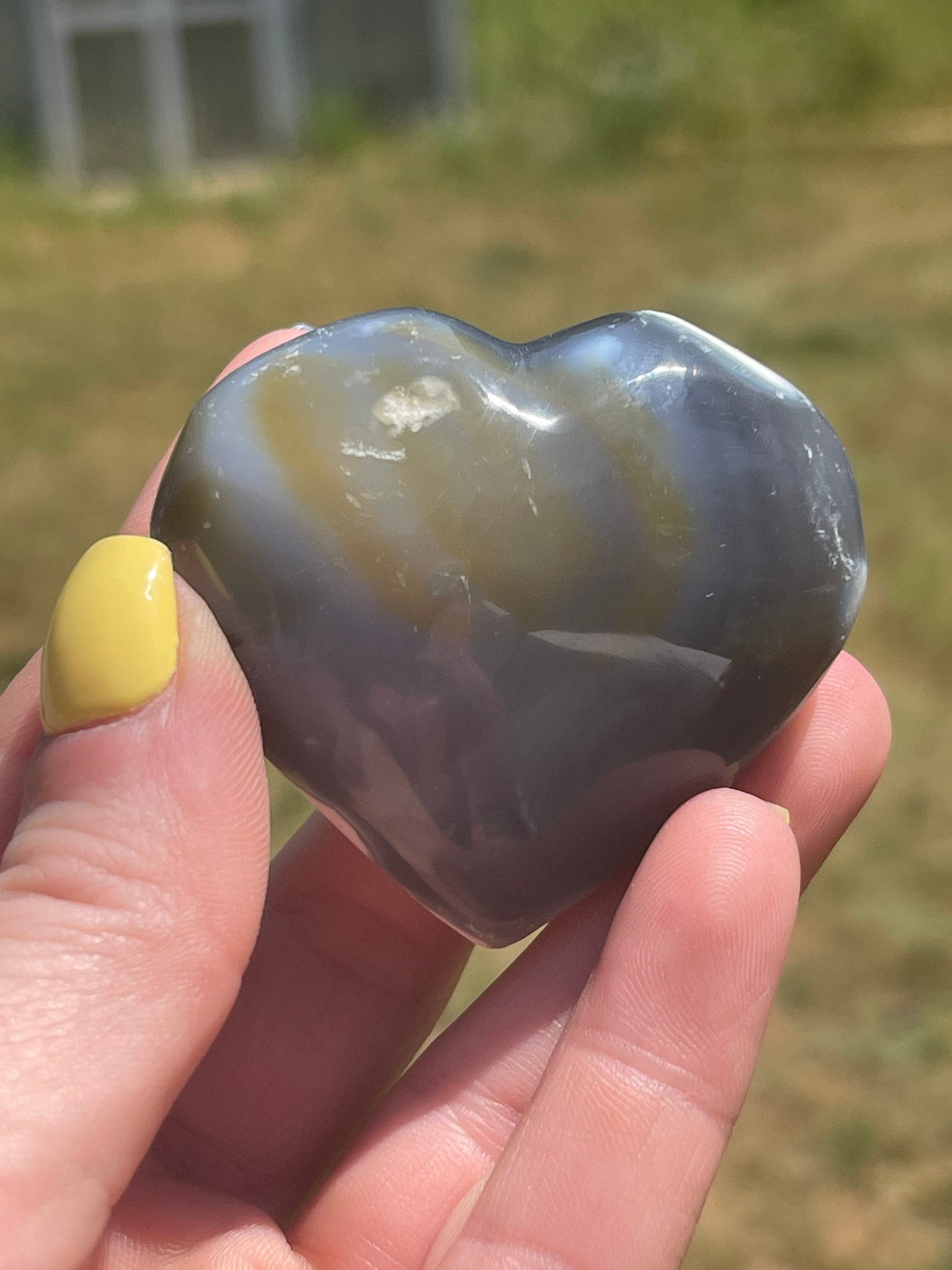 Orca Agate Heart