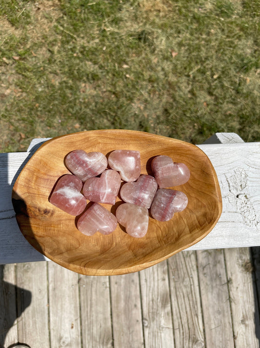 Rose Calcite Heart