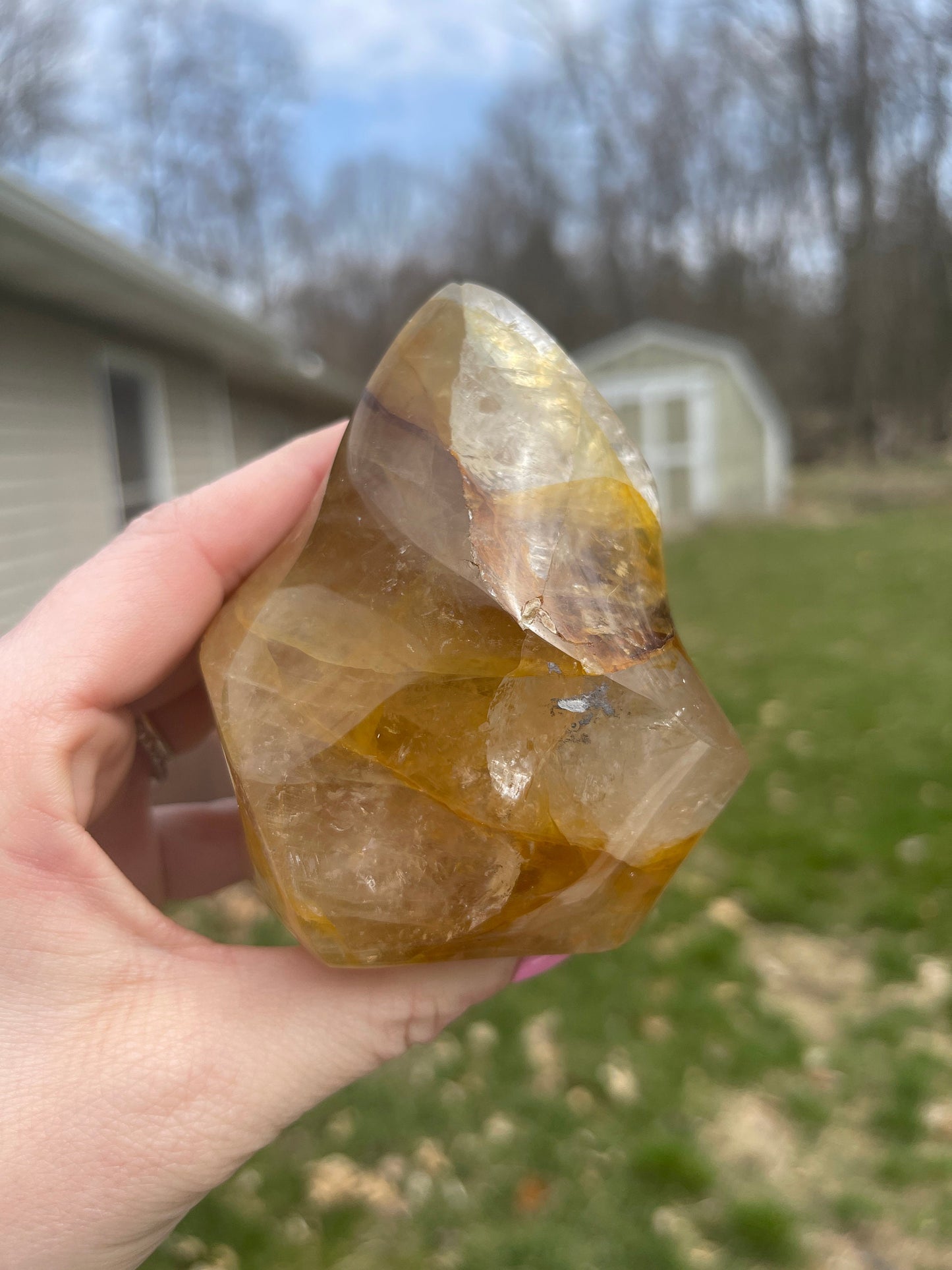 Golden Healer Quartz Flame