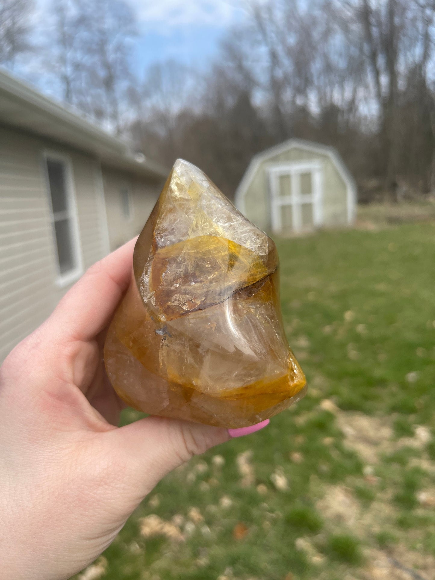 Golden Healer Quartz Flame