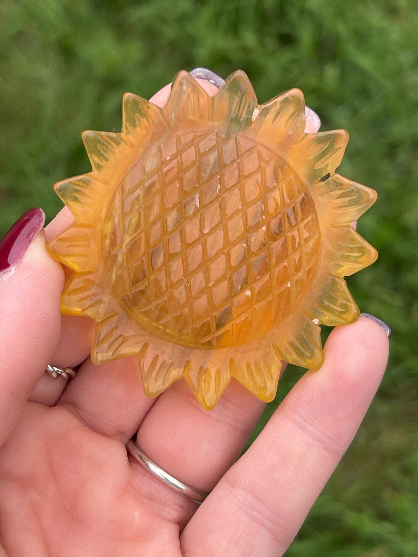 Yellow Fluorite Sunflower