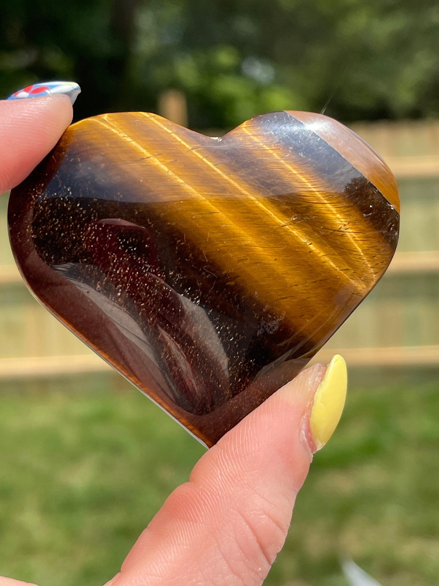 Yellow Tigers Eye Heart