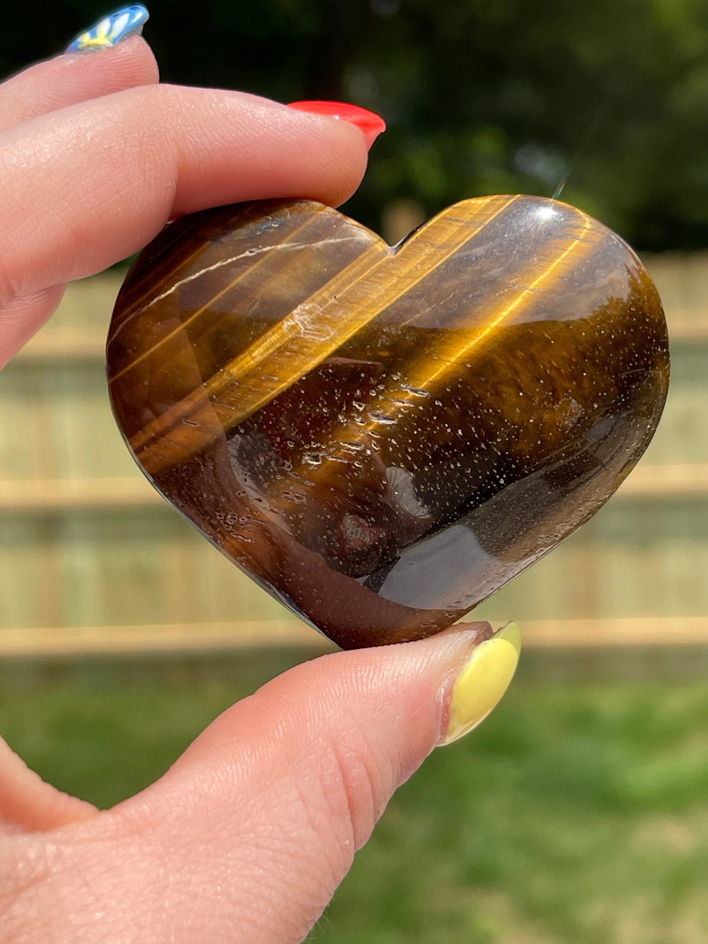 Yellow Tigers Eye Heart