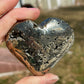 Pyrite Heart Carving