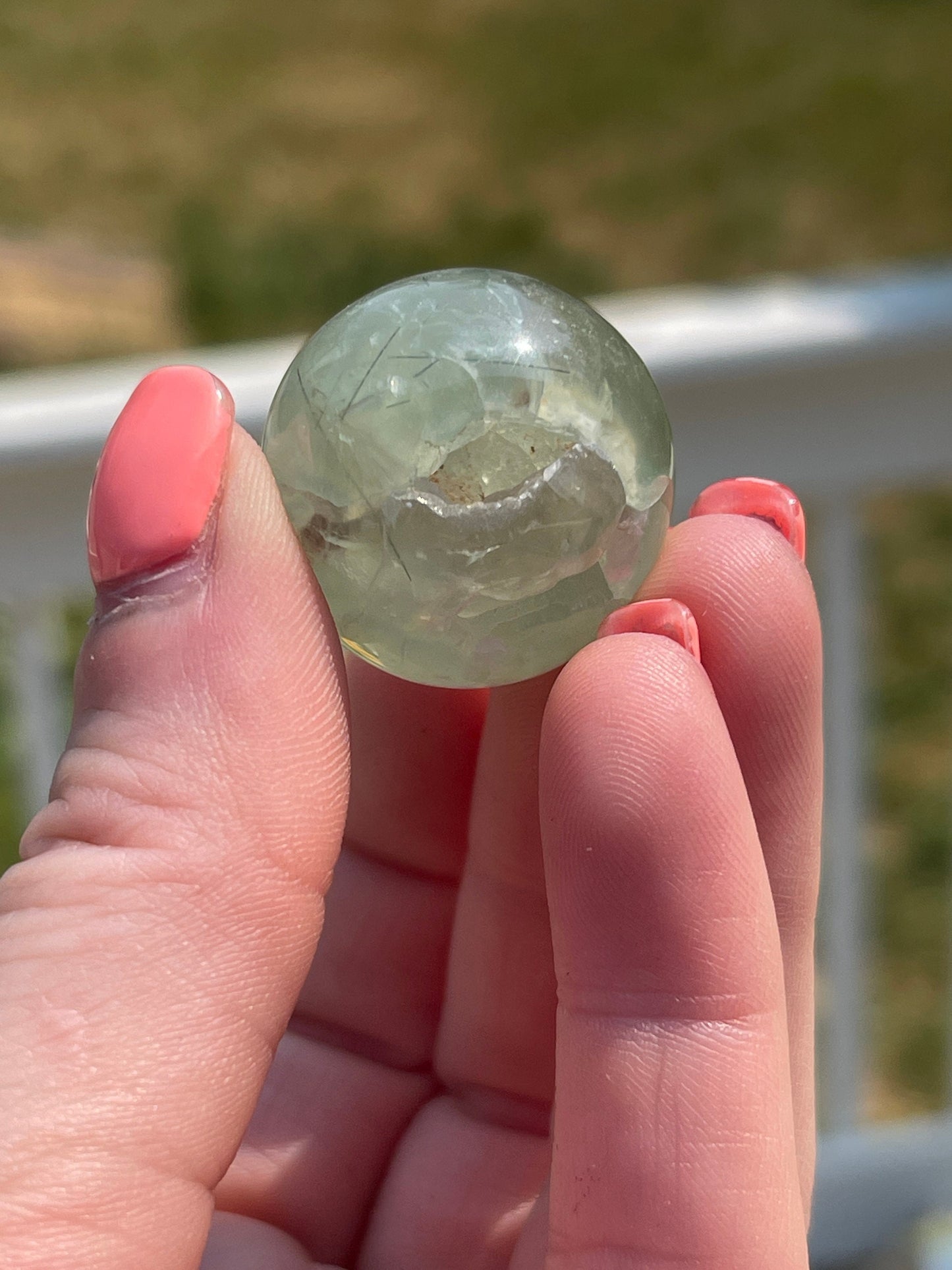 Mini Prehnite Sphere