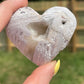 White Mexican Agate Heart