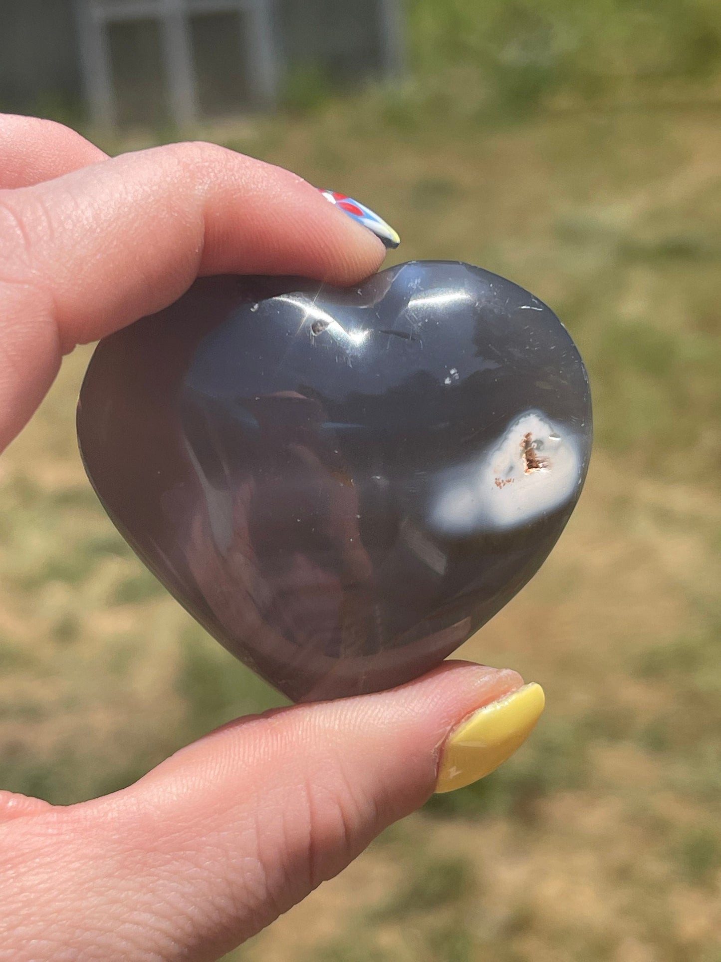 Orca Agate Heart