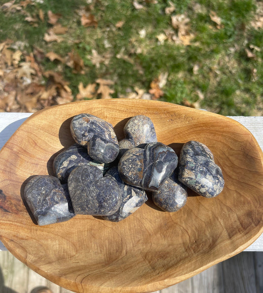 Purple Breccia Jasper Heart