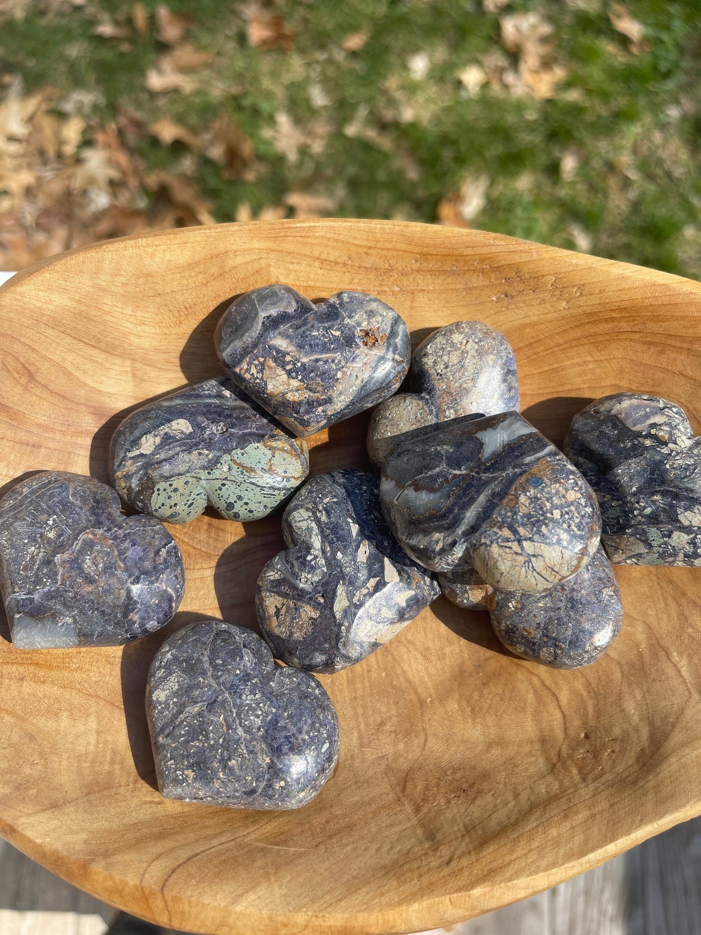 Purple Breccia Jasper Heart