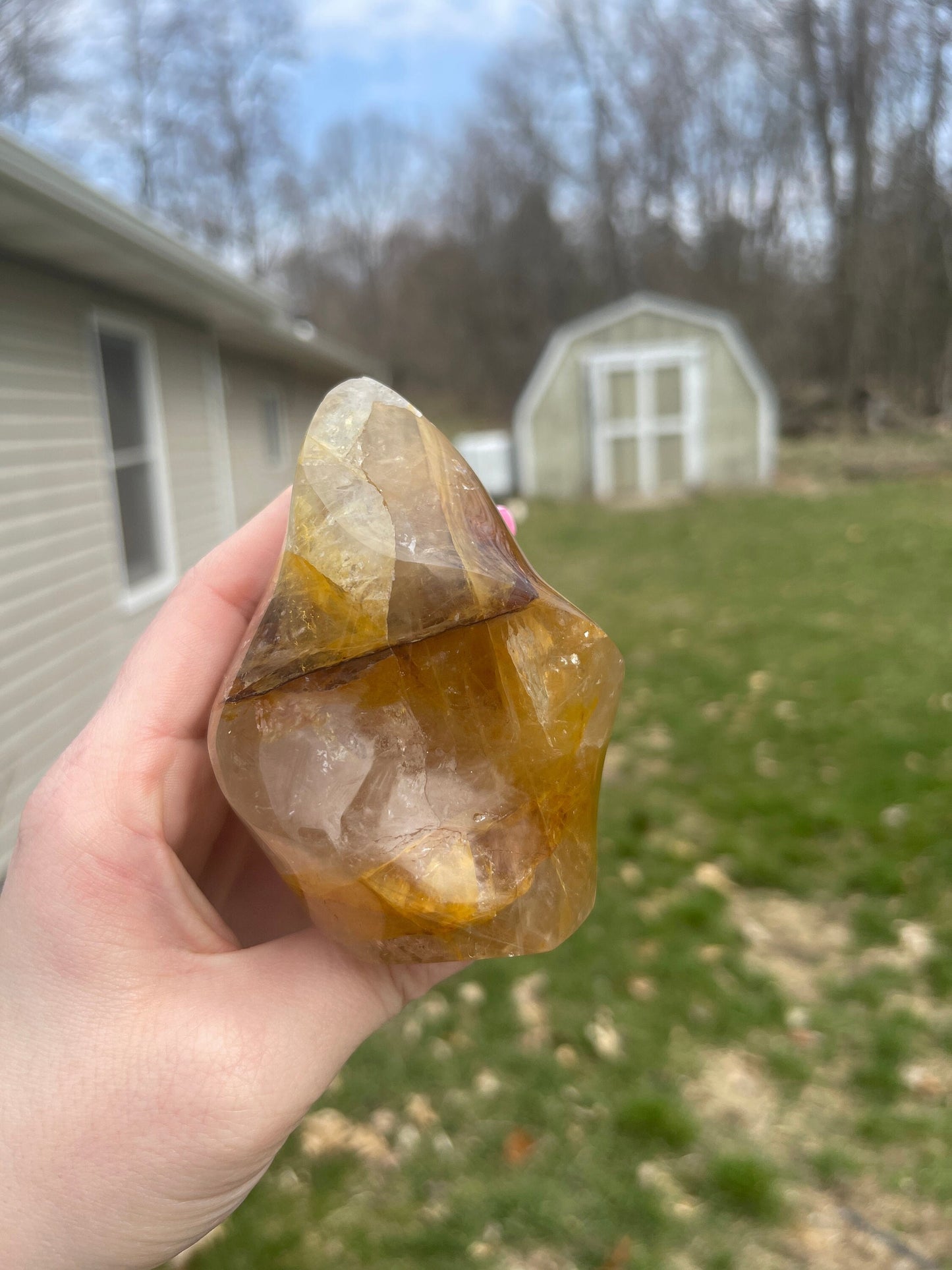 Golden Healer Quartz Flame