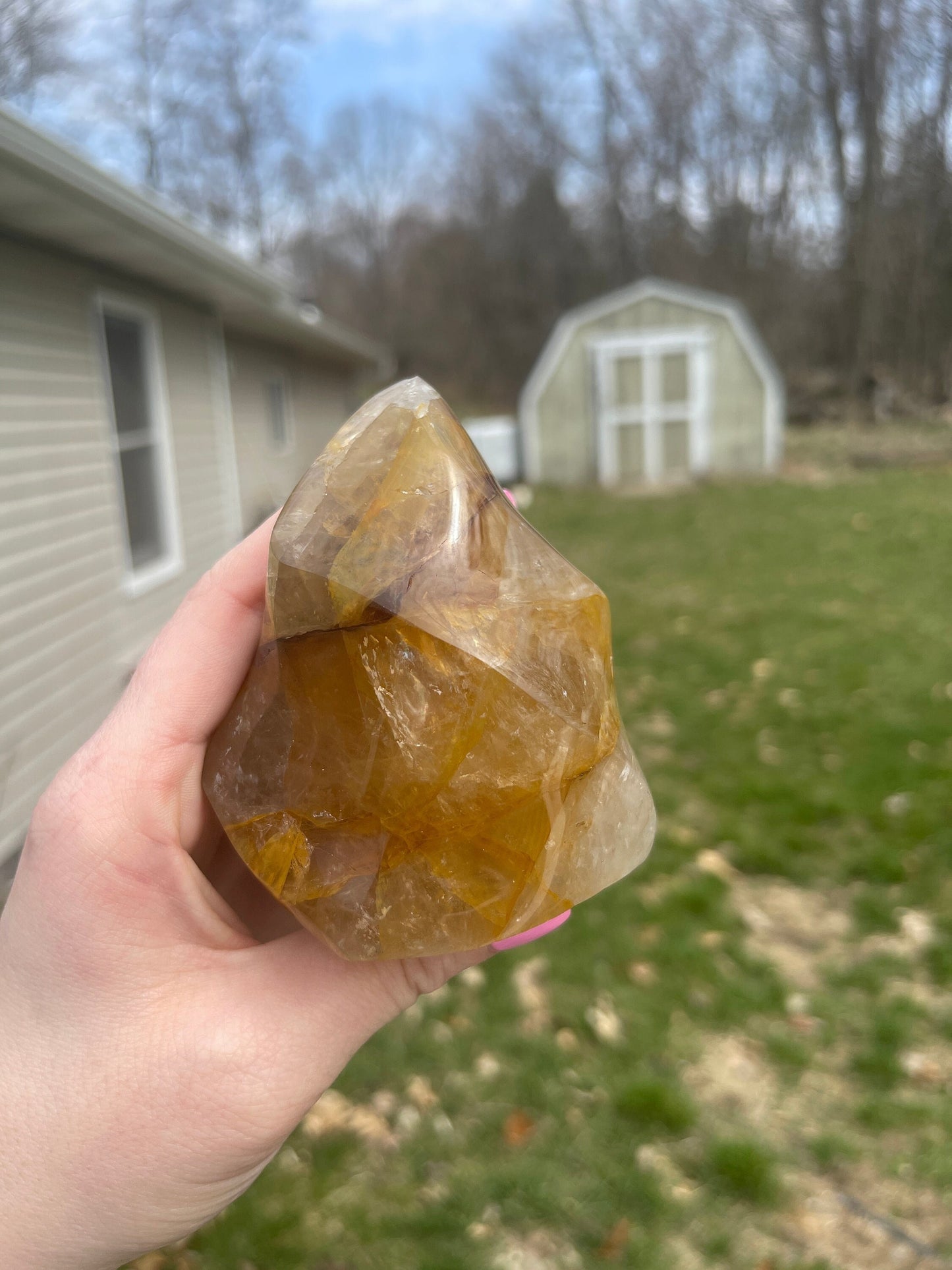 Golden Healer Quartz Flame