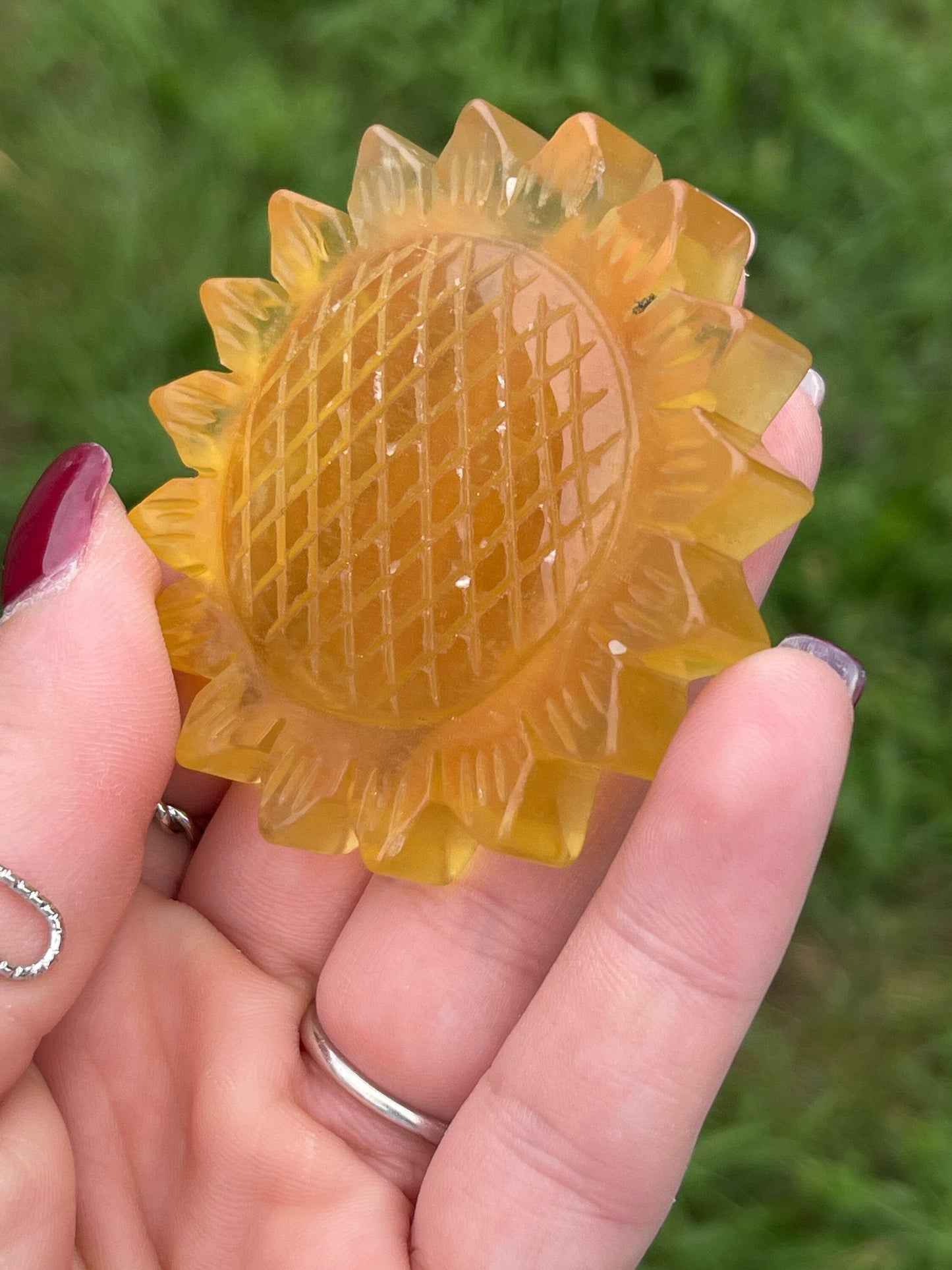 Yellow Fluorite Sunflower