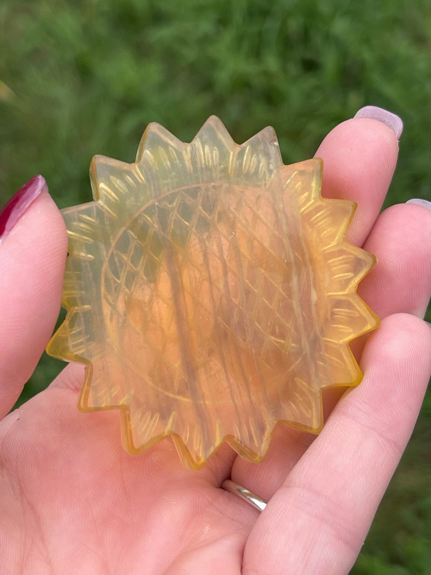 Yellow Fluorite Sunflower