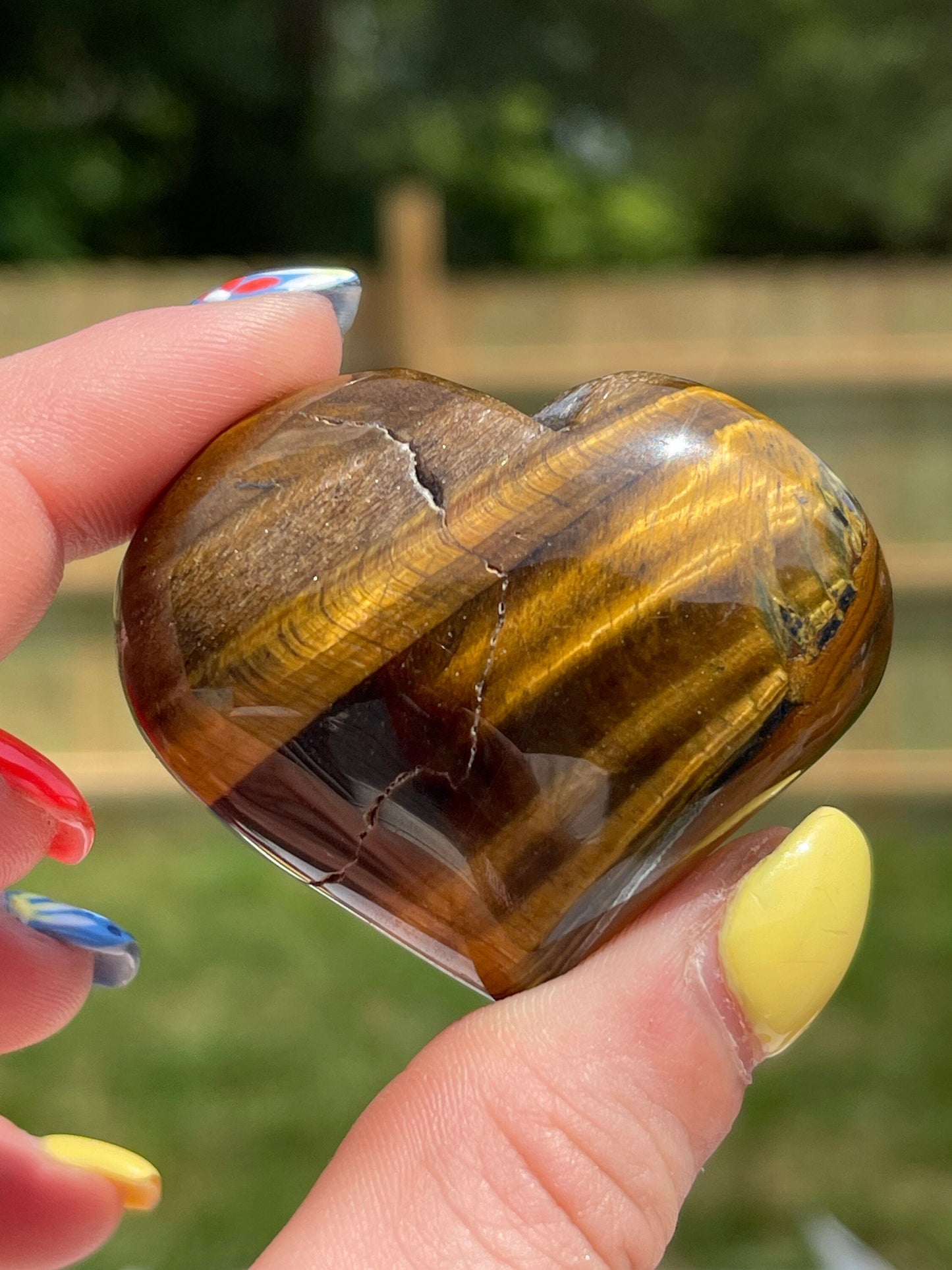 Yellow Tigers Eye Heart