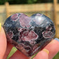 Astrophyllite with Garnet Heart