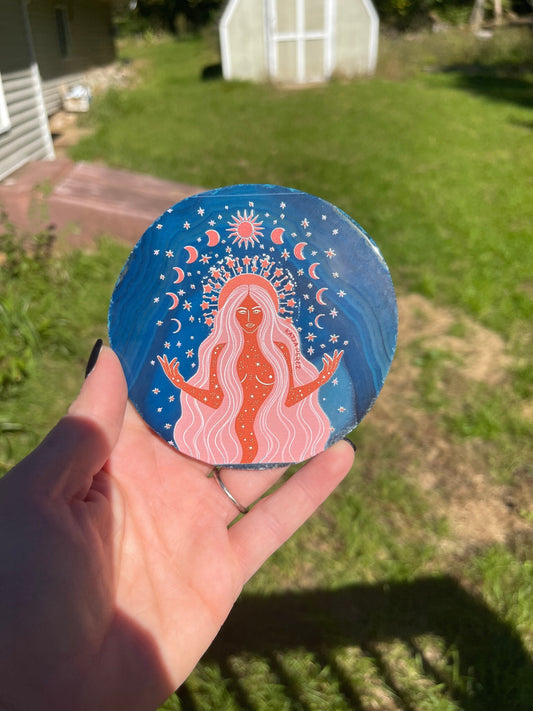 Goddess Agate Coaster