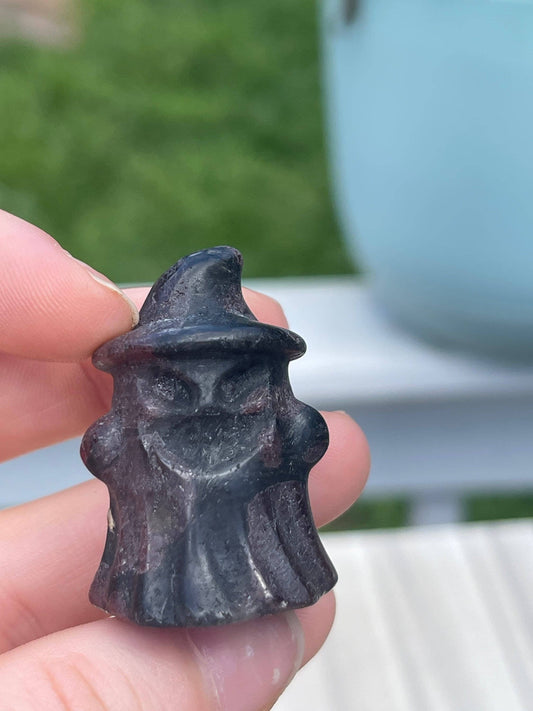 Mini Ghost with Witch Hat