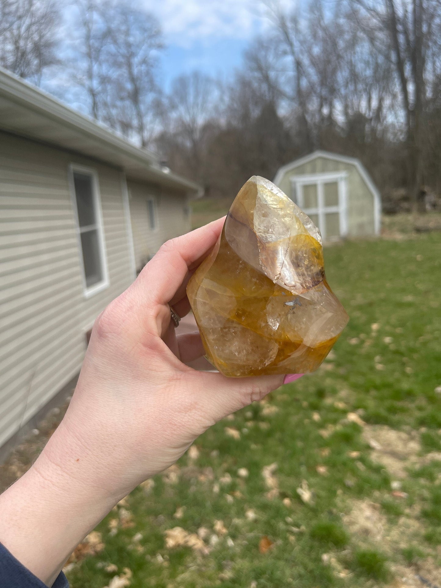 Golden Healer Quartz Flame