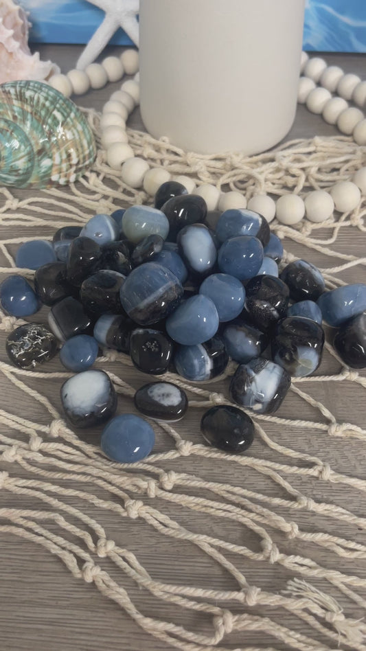 Blue Owyhee Opal Tumbled Stone